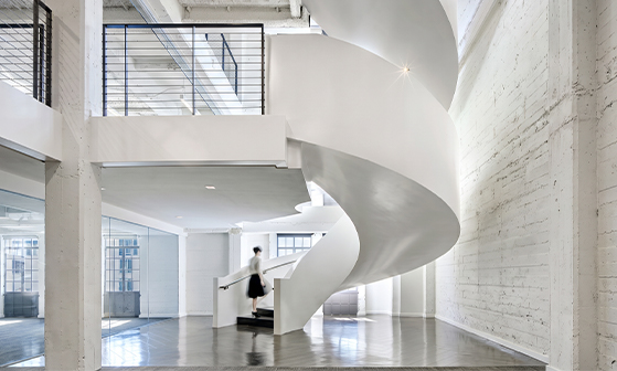 Modélisation 3D d'une structure d'escalier métallique sur logiciel de CAO en bureau d'études